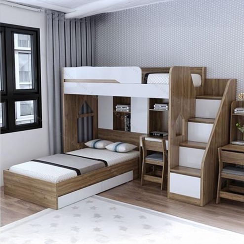 Giường Ngủ 2 Tầng Thông Minh Kết Hợp Bàn Học GN-332
