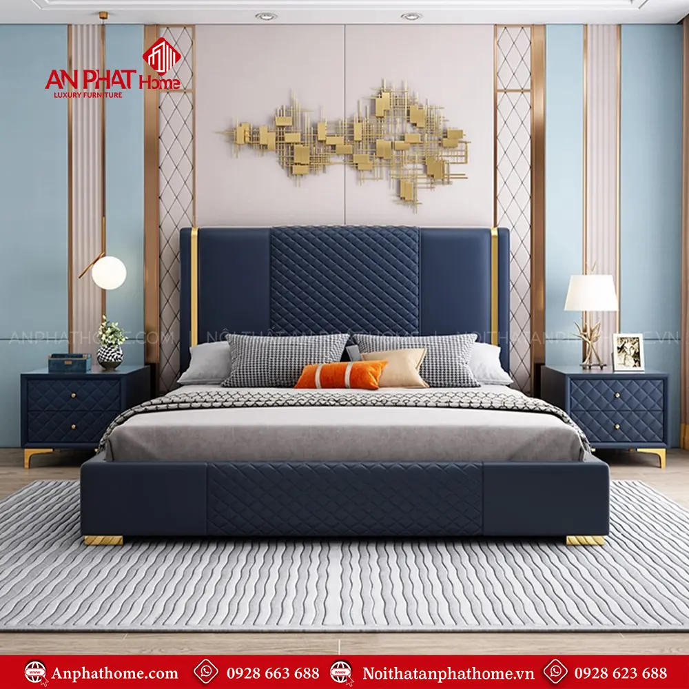 Giường Ngủ Bọc Da Cao Cấp Nhập Khẩu GN-235 11 Giường Ngủ Bọc Da Cao Cấp Nhập Khẩu GN-235
