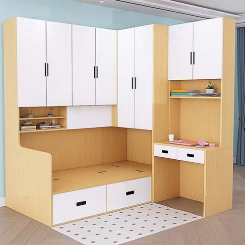 Giường Ngủ Cho Bé Kết Hợp Tủ Quần Áo Và Bàn Học GN-217