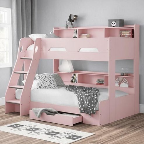 Giường Ngủ Đẹp 2 Tầng Kết Hợp Kệ Trang Trí GN-311