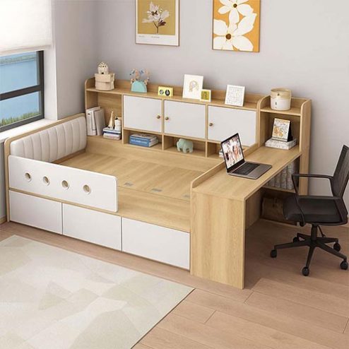 Giường Ngủ Đẹp Thông Minh Kết Hợp Bàn Học Và Ngăn Kéo GN-212