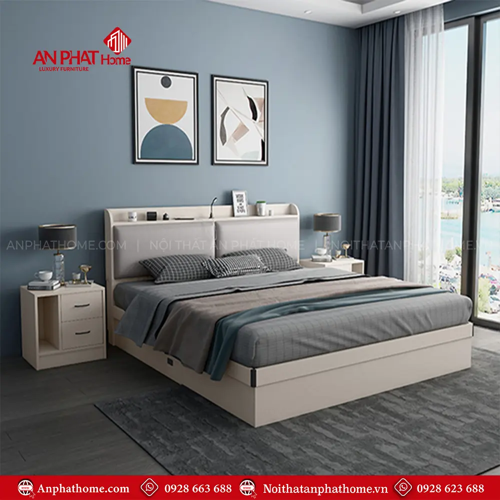 Giường Ngủ Gỗ Công Nghiệp Hiện Đại GN-219 15 Giường Ngủ Gỗ Công Nghiệp Hiện Đại GN-219