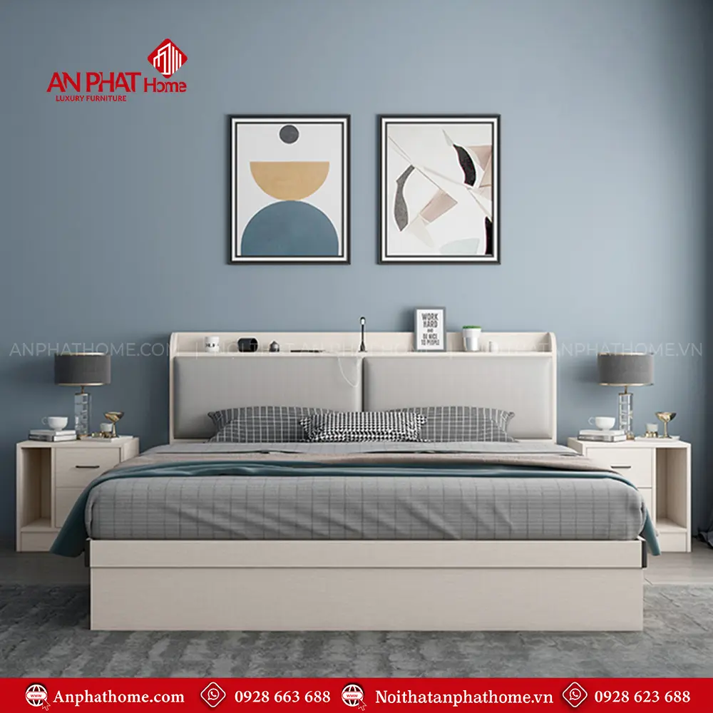 Giường Ngủ Gỗ Công Nghiệp Hiện Đại GN-219 16 Giường Ngủ Gỗ Công Nghiệp Hiện Đại GN-219