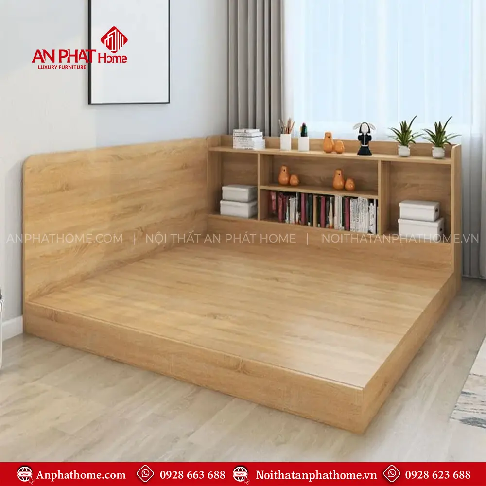 Giường Ngủ Gỗ Đẹp Kết Hợp Kệ Sách Thông Minh GN-360 9 Giường Ngủ Gỗ Đẹp Kết Hợp Kệ Sách Thông Minh GN-360