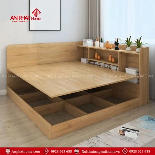 giuong ngu go dep ket hop ke sach thong minh gn 36000002