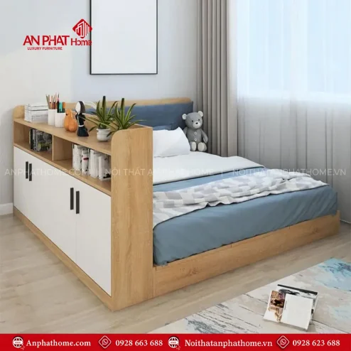 giuong ngu go dep ket hop ke sach thong minh gn 36000003