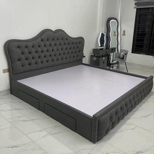 Giường Ngủ Gỗ Hiện Đại Bọc Da GN-272