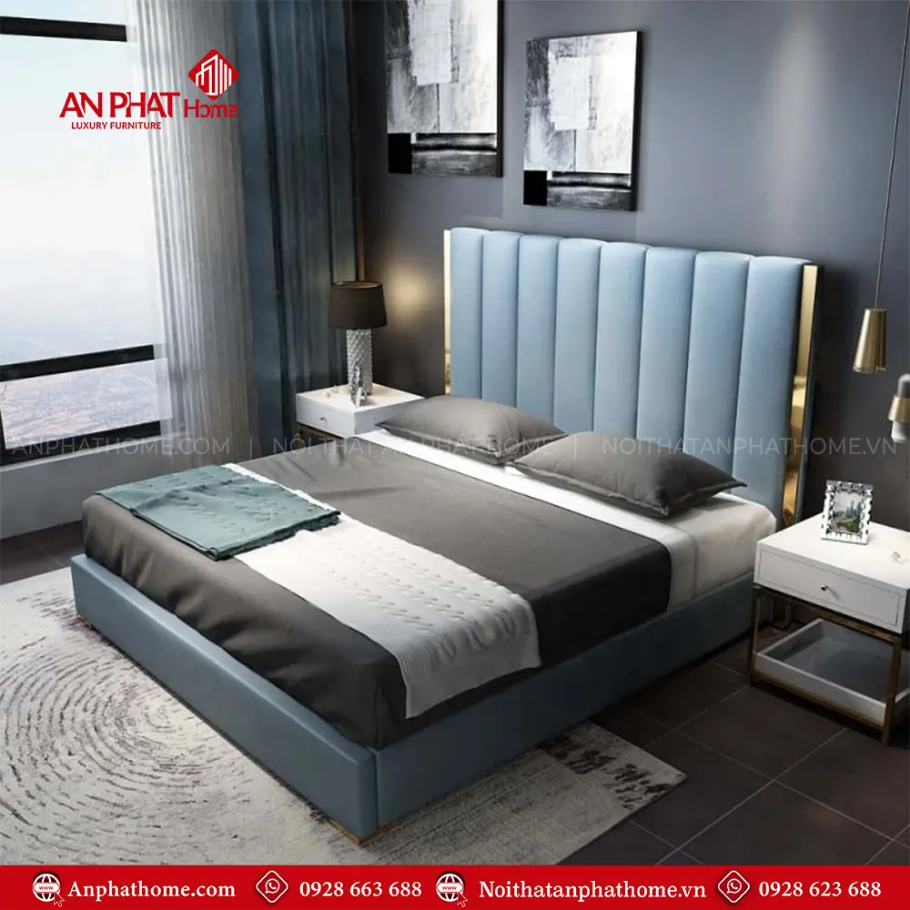 Giường Ngủ Gỗ Hiện Đại Bọc Nệm Cao Cấp GN-233 7 Giường Ngủ Gỗ Hiện Đại Bọc Nệm Cao Cấp GN-233