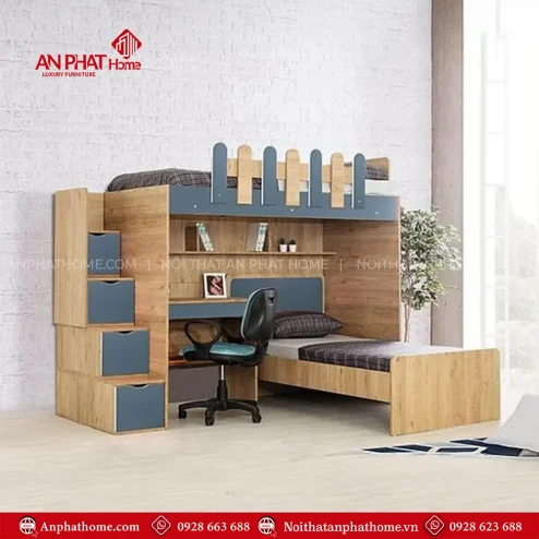 giuong ngu go mdf 2 tang dep cho be gn 33100003