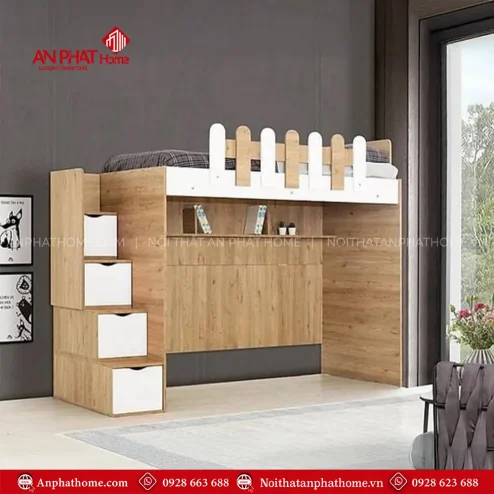 giuong ngu go mdf 2 tang dep cho be gn 33100004