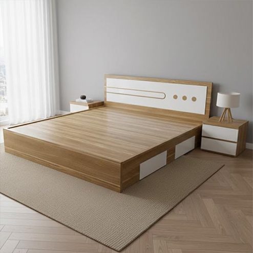 Giường Ngủ Gỗ MDF Đẹp GN-299