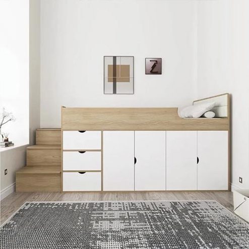 Giường Ngủ Gỗ Thông Minh Đơn Giản Tiện Nghi GN-344