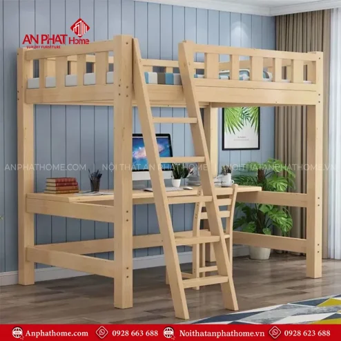 giuong ngu go thong minh ket hop ban hoc cho be gn 35100005