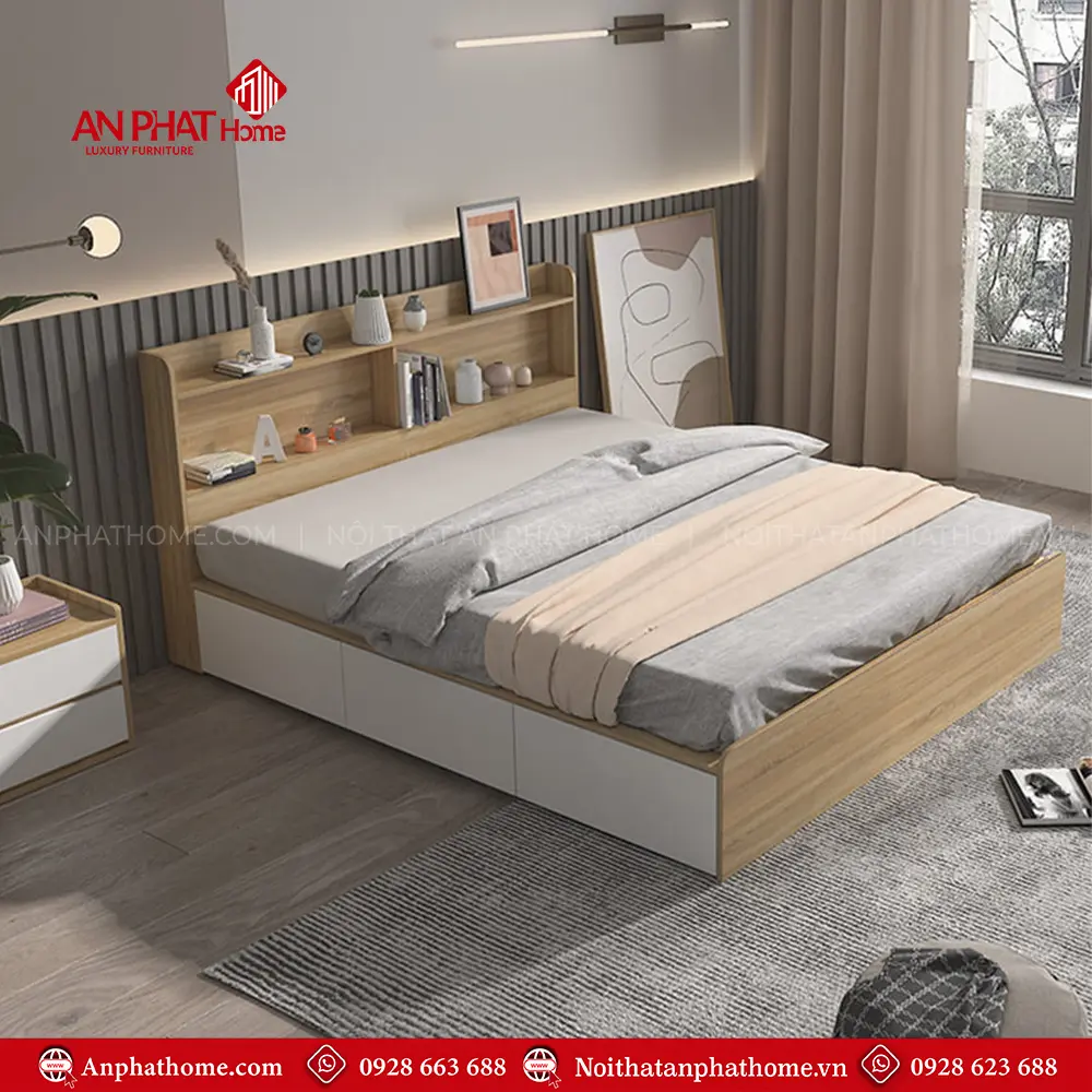 Giường Ngủ Hiện Đại Gỗ Công Nghiệp GN-221 14 Giường Ngủ Hiện Đại Gỗ Công Nghiệp GN-221