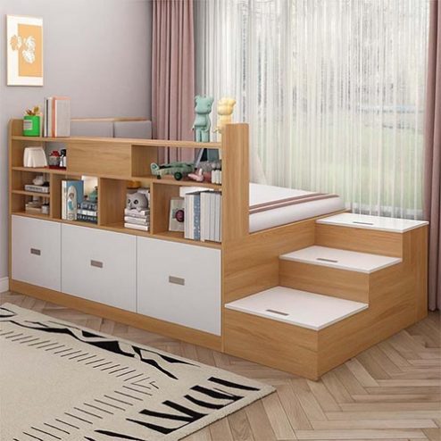 Giường Ngủ Thông Minh Bậc Thang Và Ngăn Chứa Đồ GN-211