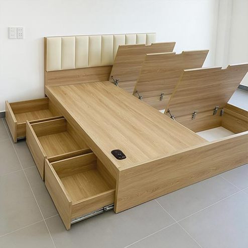 Giường Ngủ Thông Minh Bọc Nệm GN-248