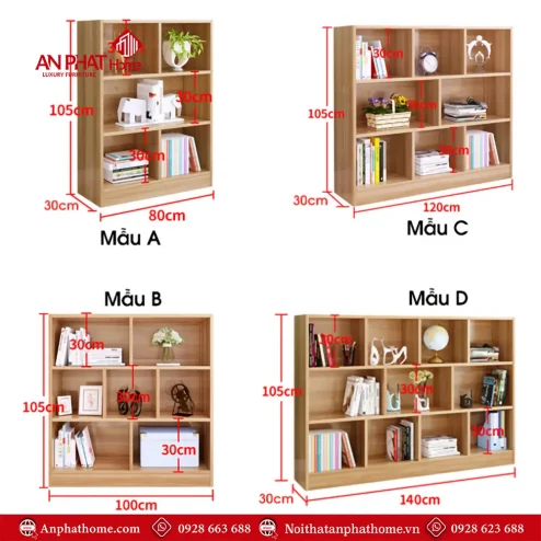 ke sach dung go mdf gia dinh t 544900003