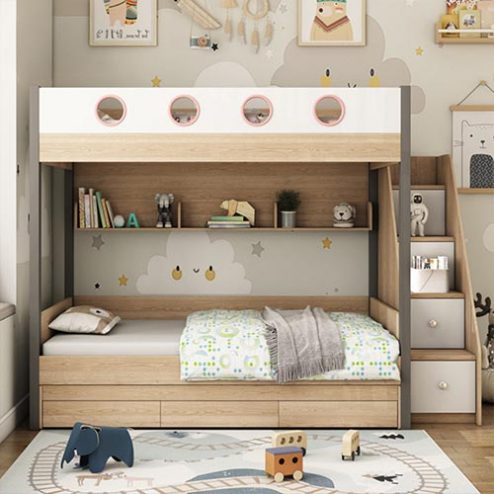 Mẫu Giường Ngủ 2 Tầng Đẹp GN-314