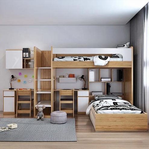 Mẫu Giường Ngủ 2 Tầng Hiện Đại Cho Bé GN-322