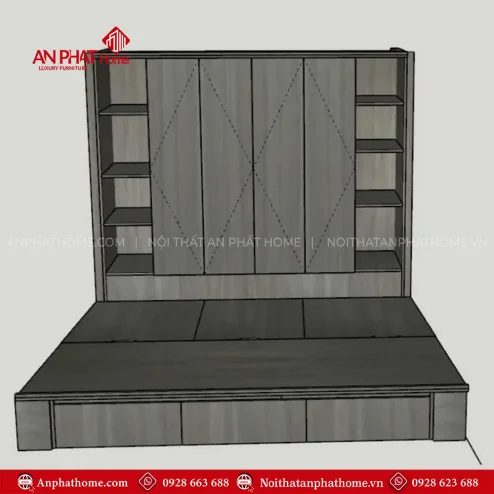 mau giuong ngu go cao cap lien tu quan ao gn 35200004