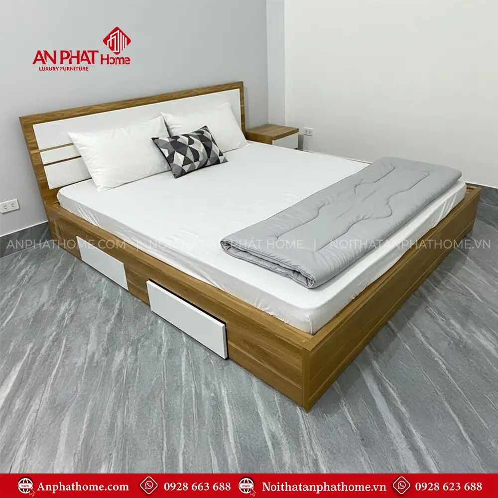 Mẫu Giường Ngủ Gỗ Công Nghiệp Hiện Đại Cao Cấp GN-288 10 Mẫu Giường Ngủ Gỗ Công Nghiệp Hiện Đại Cao Cấp GN-288