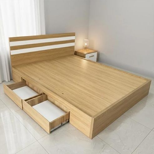 Mẫu Giường Ngủ Hiện Đại Gỗ Công Nghiệp GN-201