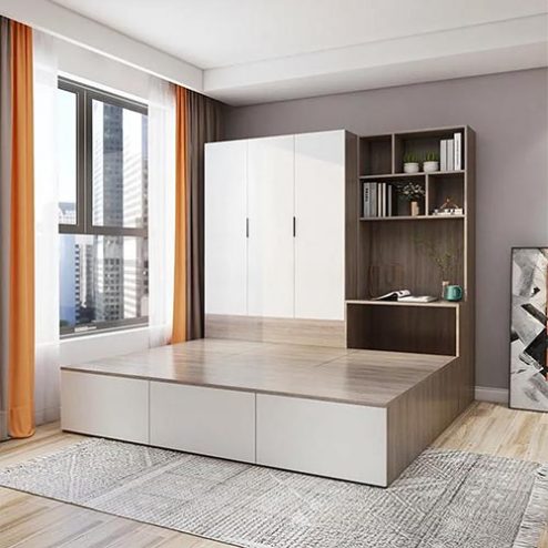Mẫu Giường Ngủ Liền Tủ Quần Áo Đẹp GN-359