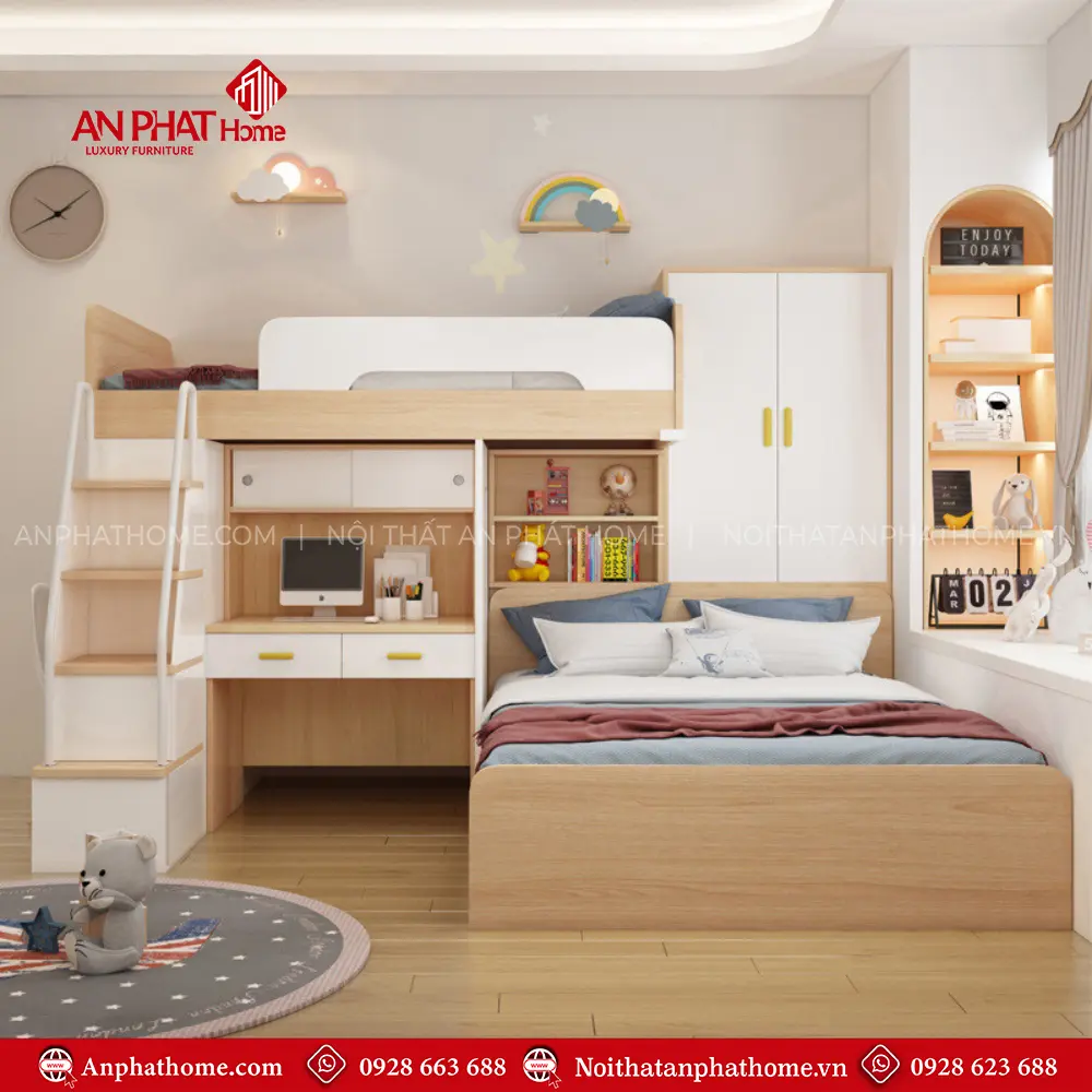 Mẫu Giường Ngủ Tầng Linh Hoạt Thông Minh GN-313 9 Mẫu Giường Ngủ Tầng Linh Hoạt Thông Minh GN-313