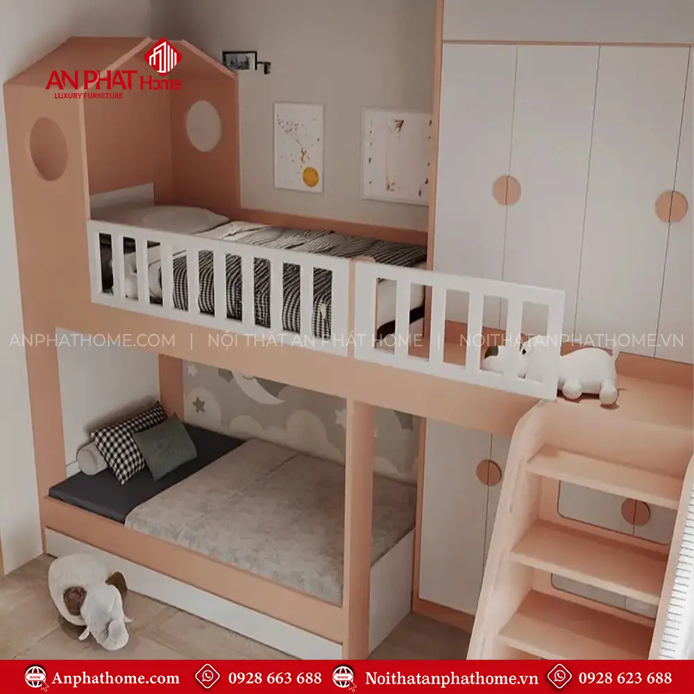 Mẫu Giường Tầng Gỗ Công Nghiệp Hiện Đại GN-318 12 mau giuong tang go cong nghiep hien dai gn 31800004