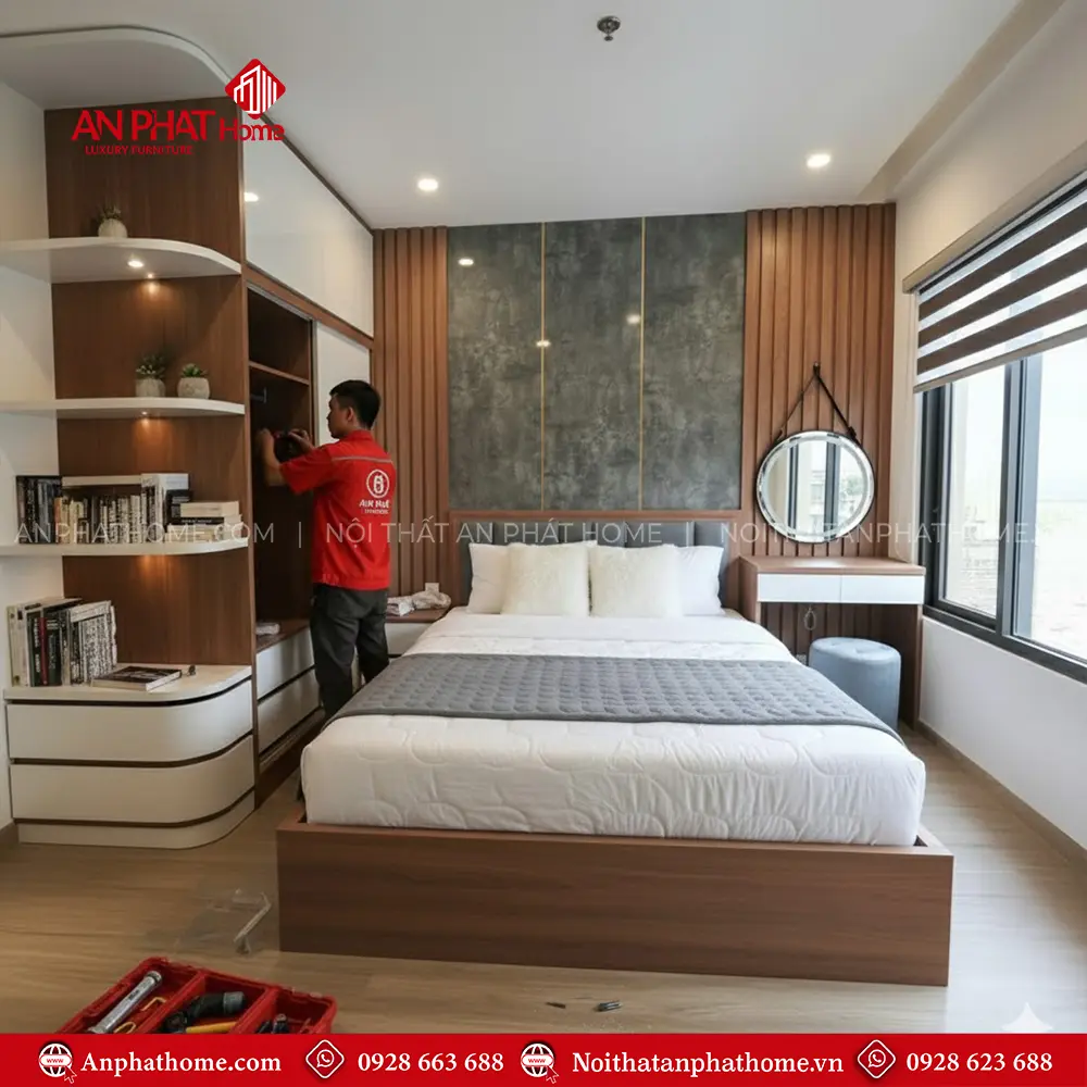Phòng Ngủ Hiện Đại Gỗ Công Nghiệp MDF CB-02 10 Phòng Ngủ Hiện Đại Gỗ Công Nghiệp MDF CB-02