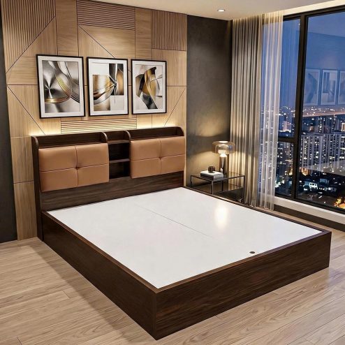 Giường ngủ gỗ cao cấp hiện đại GN-376