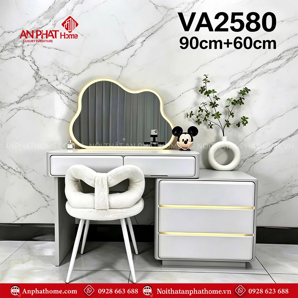 Bàn phấn cao cấp giá rẻ VA-2580 6 Mua bàn trang điểm đẹp cho phòng ngủ tại Nội thất An Phát Home