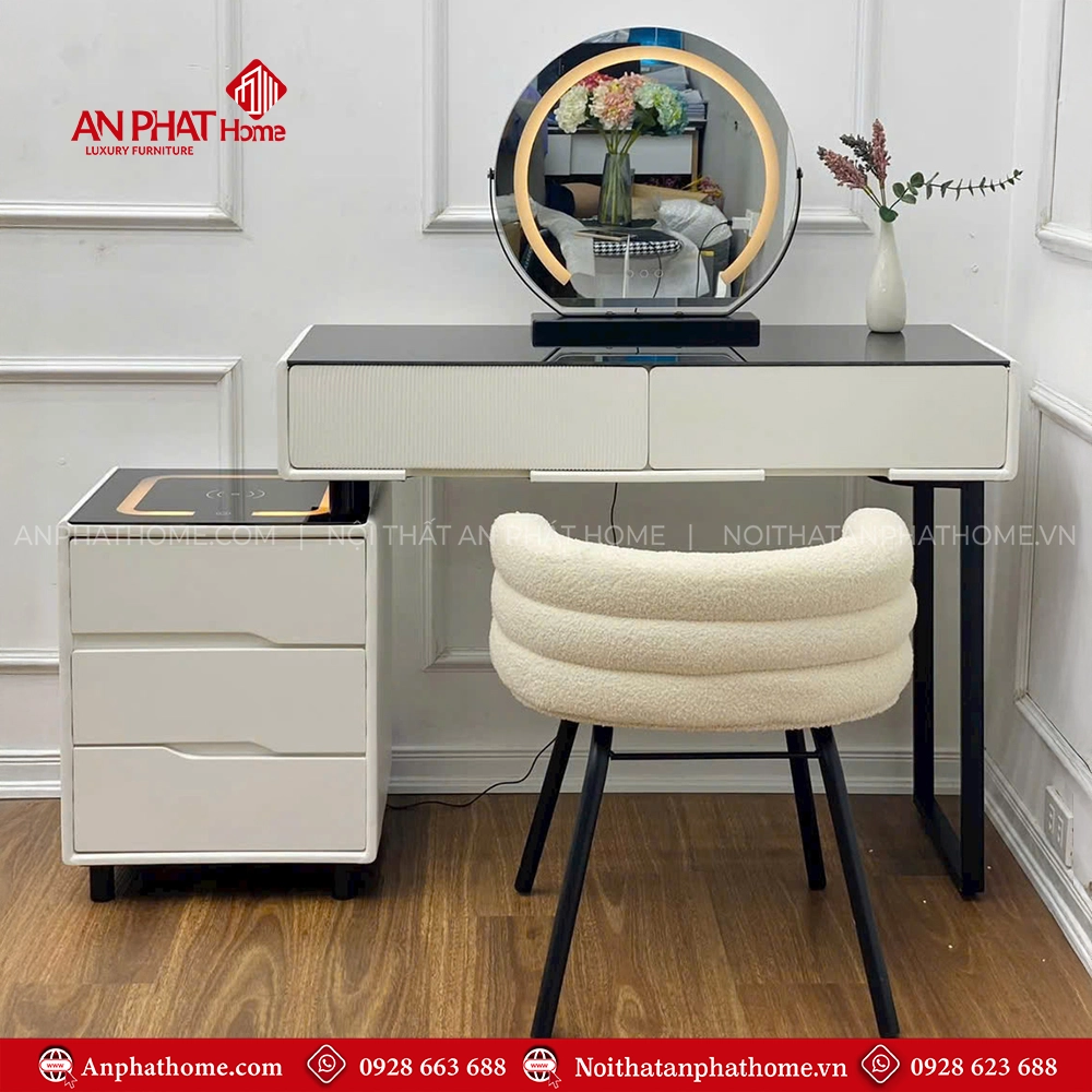 Bàn trang điểm hiện đại TN04 6 Mẫu bàn trang điểm phong cách Hàn Quốc