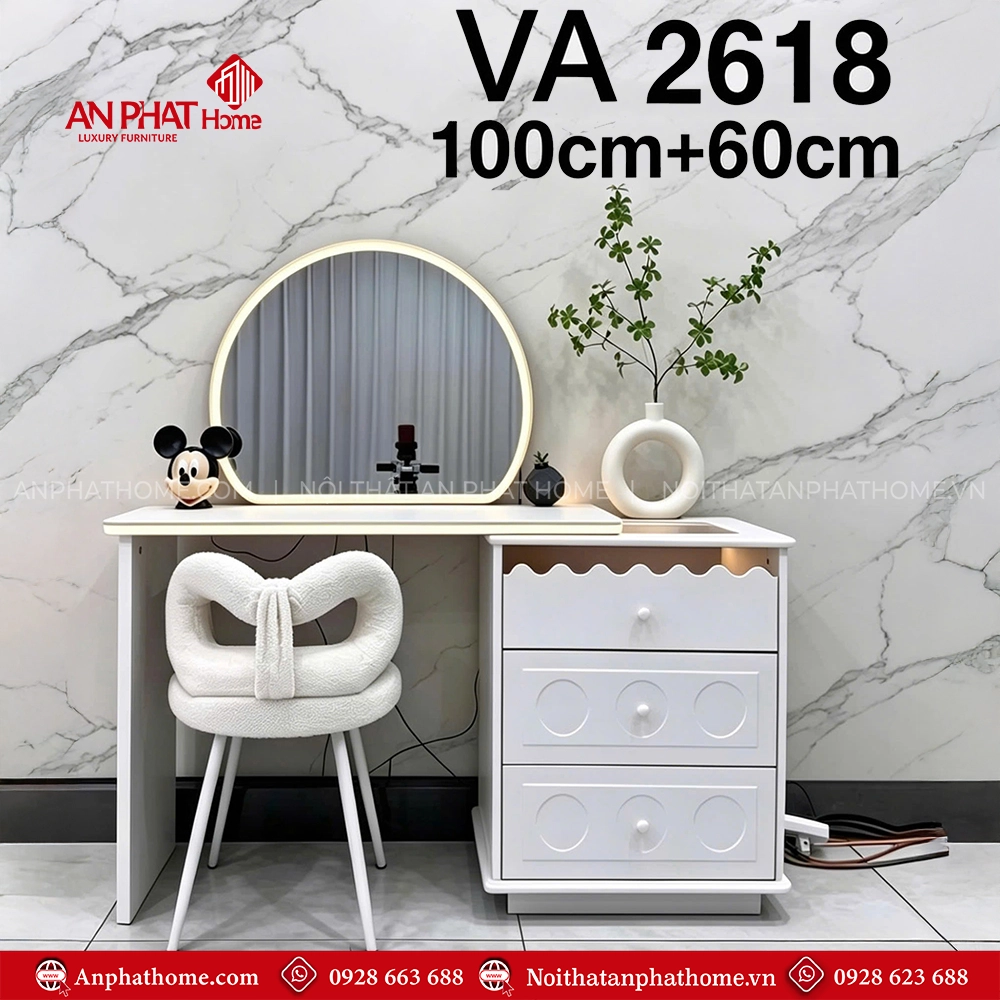 Bàn trang điểm nhập khẩu VA-2618 3 Bàn trang điểm nhập khẩu VA-2618