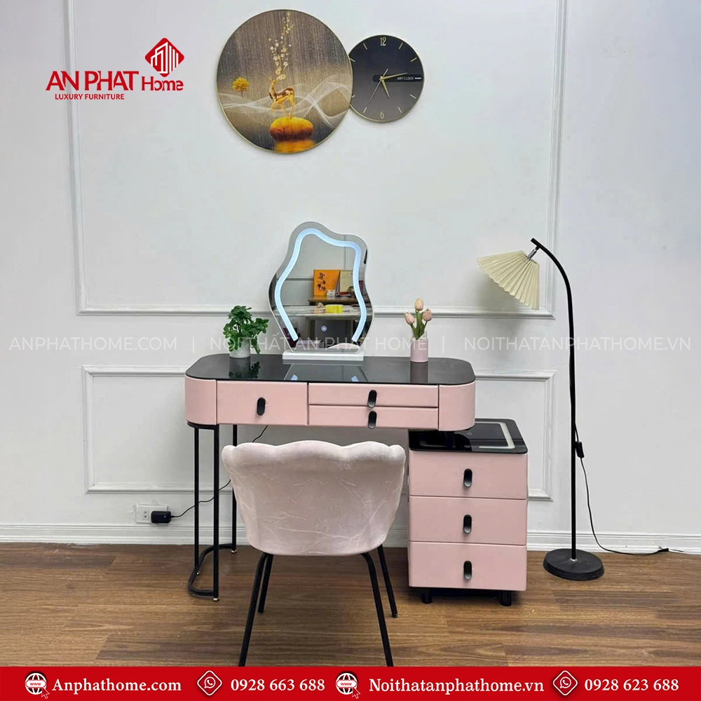 Bàn trang điểm nhỏ gọn TN06 9 Mẫu bàn phấn trang điểm nhiều ngăn kéo