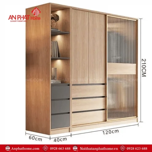 Tủ quần áo cánh kính Hà Nội