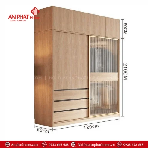 Tủ quần áo đơn giản mà đẹp hiện đại