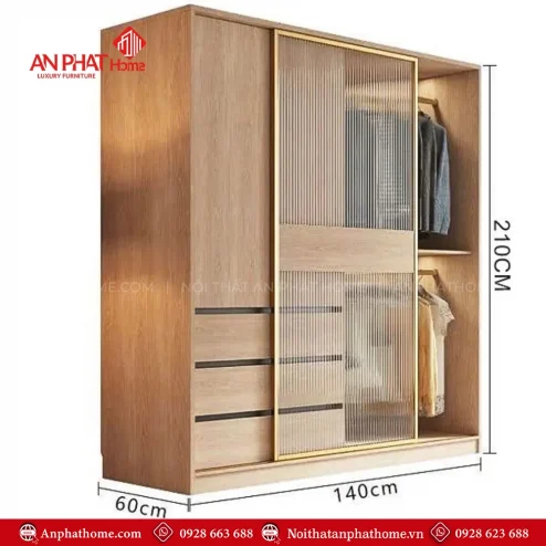 Tủ đựng quần áo gỗ công nghiệp