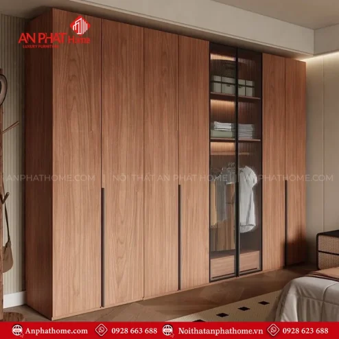 Mẫu tủ quần áo gỗ đẹp hiện đại