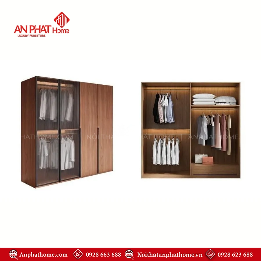 Tủ Áo Cánh Kính Sang Trọng TA-660 14 Tủ quần áo thông minh cho phòng nhỏ