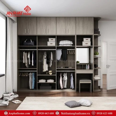 Mẫu tủ quần áo trong phòng ngủ hiện đại
