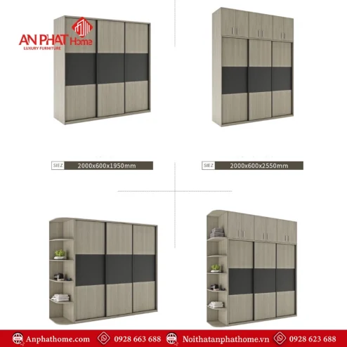Mẫu tủ quần áo gỗ đẹp hiện đại