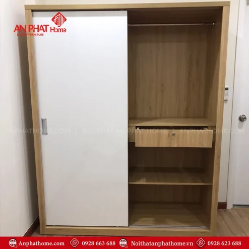 Mẫu tủ quần áo 2 buồng hiện đại