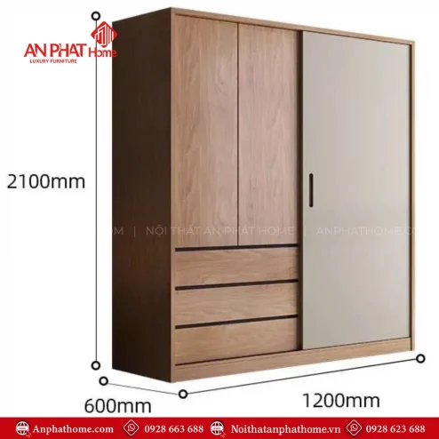 Tủ quần áo đơn giản mà đẹp