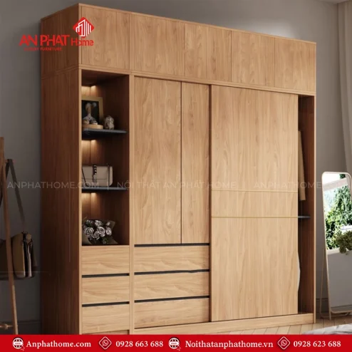 Tủ đựng quần áo gỗ công nghiệp đẹp