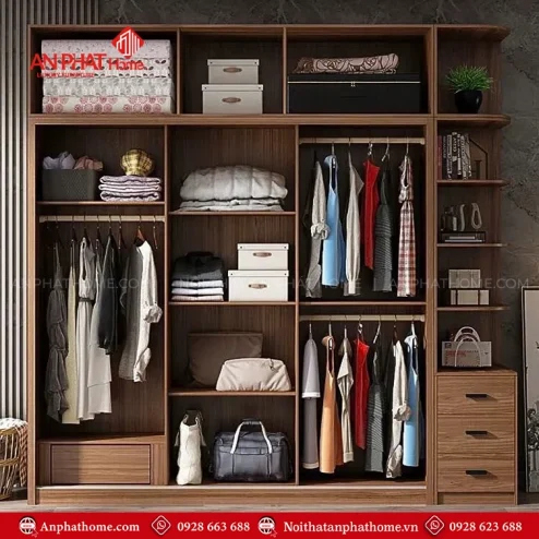 Mẫu tủ quần áo trong phòng ngủ hiện đại