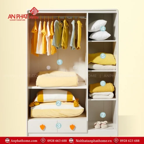 Tủ quần áo trẻ em gỗ công nghiệp