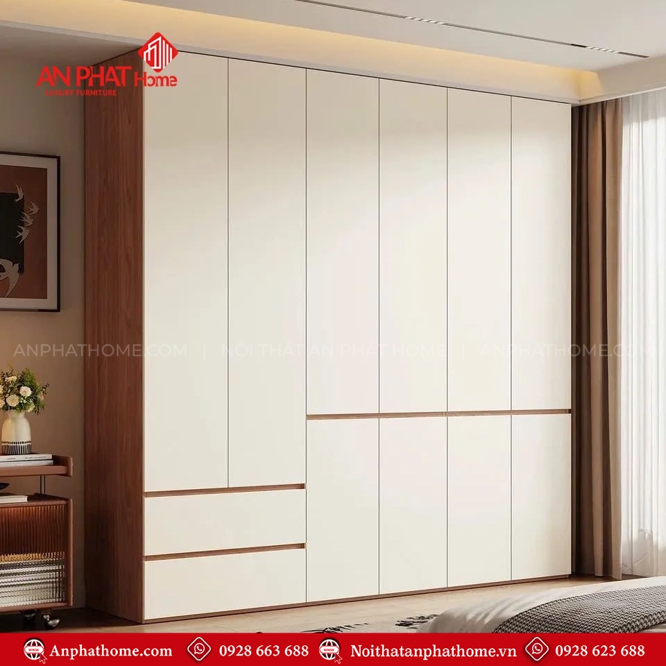 Tủ Áo Gỗ Công Nghiệp MDF TA-613 10 Mẫu tủ quần áo trong phòng ngủ hiện đại