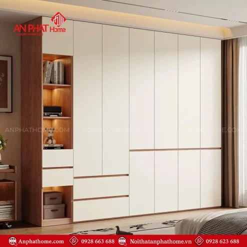 Mẫu tủ quần áo gỗ đẹp hiện đại