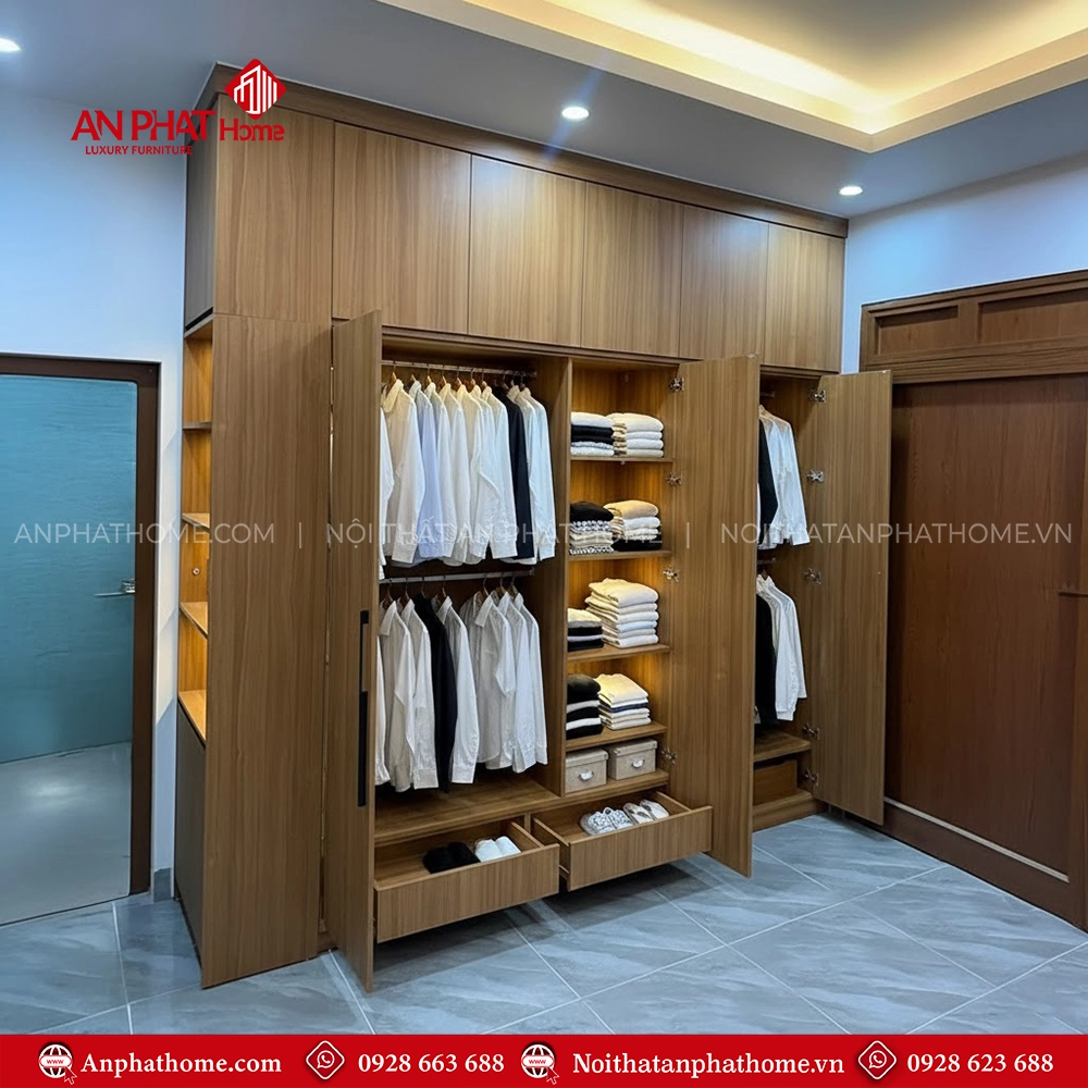 Tủ Áo Gỗ Công Nghiệp TA-561 8 Tủ quần áo gỗ công nghiệp giá rẻ